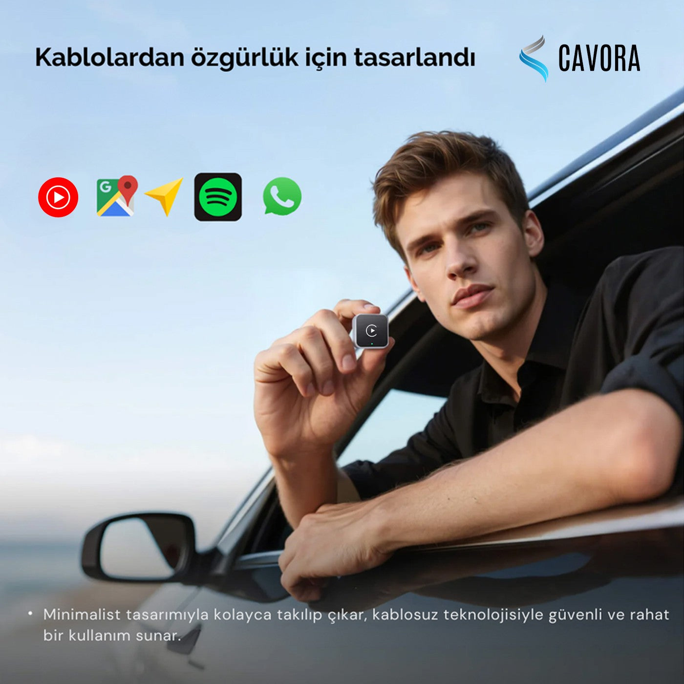 Kablosuz CarPlay & Android Auto Adaptörü