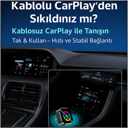 Kablosuz CarPlay & Android Auto Adaptörü
