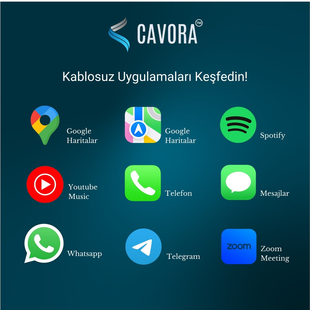 Kablosuz CarPlay & Android Auto Adaptörü