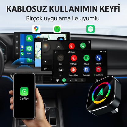 Kablosuz CarPlay & Android Auto Adaptörü